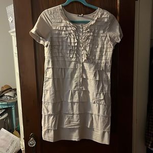 EUC J. Crew Ruffle Short Sleeve Shift Dress Size 8